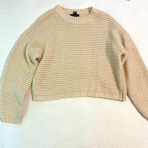 Forever 21 Crop Sweater Cream